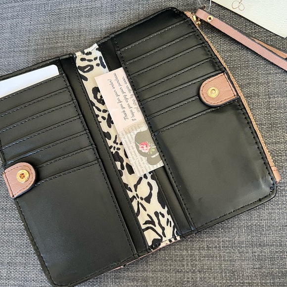 NWT JESSICA SIMPSON PETSY OPEN FLAT BIFOLD WALLET CASE ORGANIZER - Picture 3 of 11
